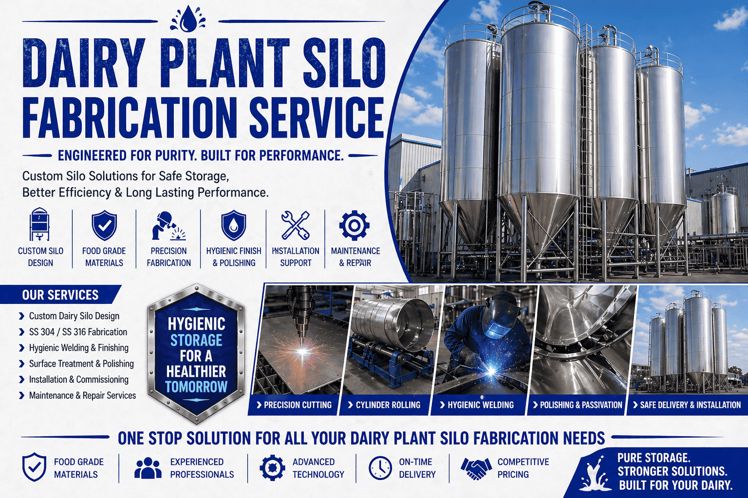 Dairy Plant Silo Fabrication Service