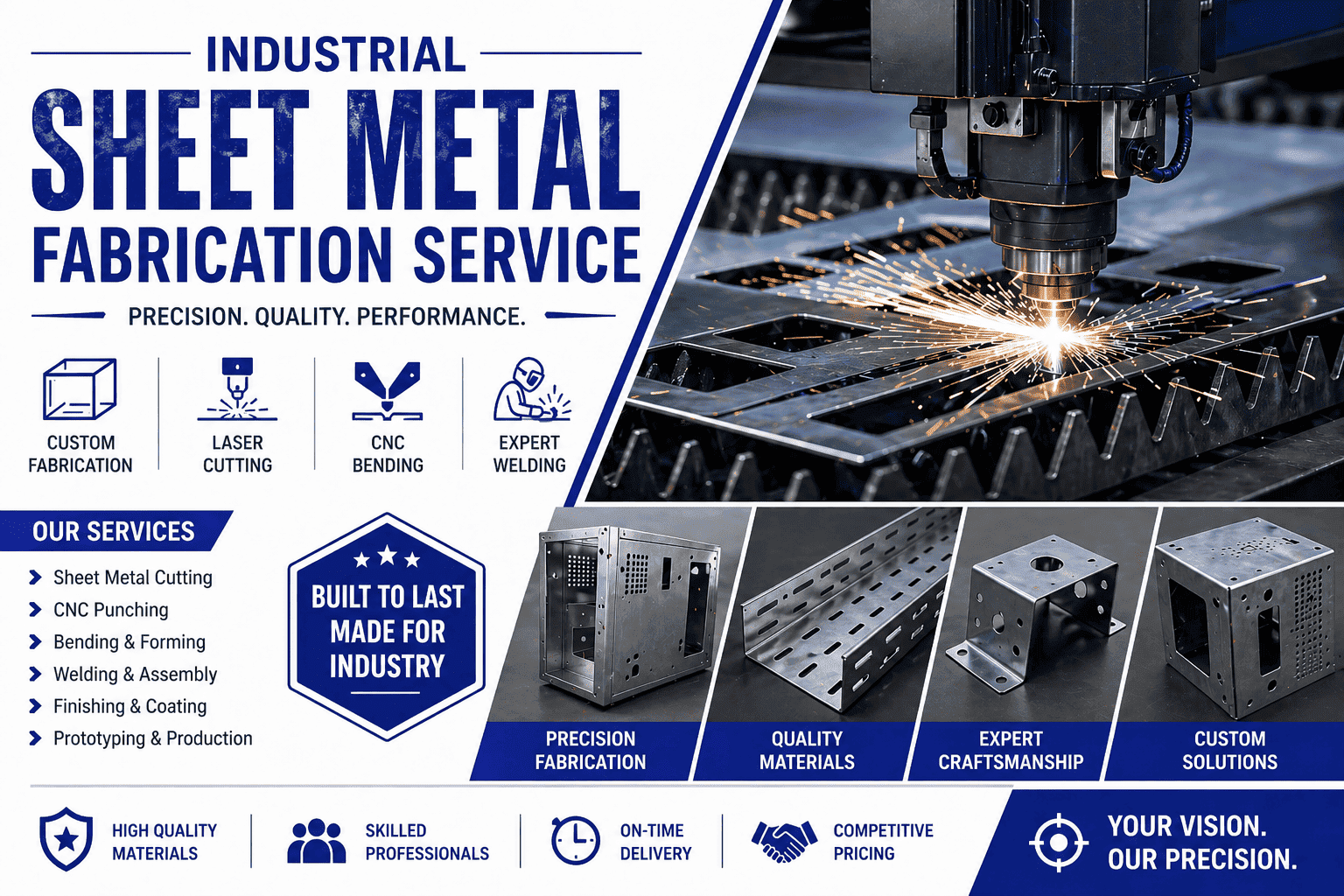 Industrial Sheet Metal Fabrication Service (M.S. / S.S.)